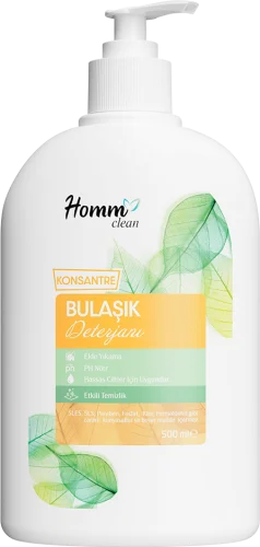 HOMM CLEAN KONSANTRE BULAŞIK DETERJANI (ELDE YIKAMA) 500 ML