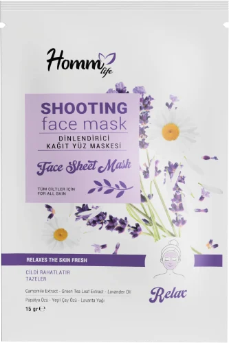 HOMM LIFE DİNLENDİRİCİ KAĞIT YÜZ MASKESİ 15GR