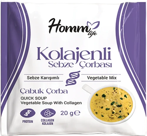 HOMM LIFE SEBZE KARIŞIMLI KOLAJENLİ ÇORBA TEKLİ 20 GR