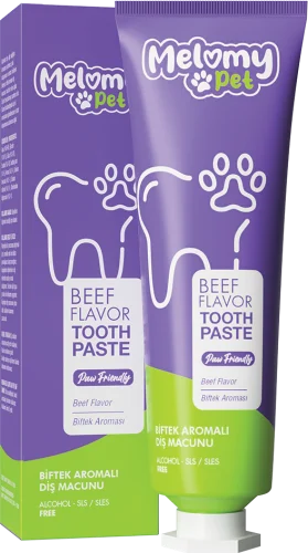 MELOMY PET BİFTEK AROMALI DİŞ MACUNU 50 ML