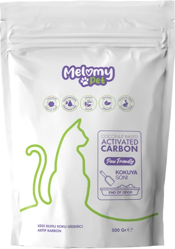 MELOMY PET KEDİ KUMU KOKU GİDERİCİ AKTİF KARBON 500 GR