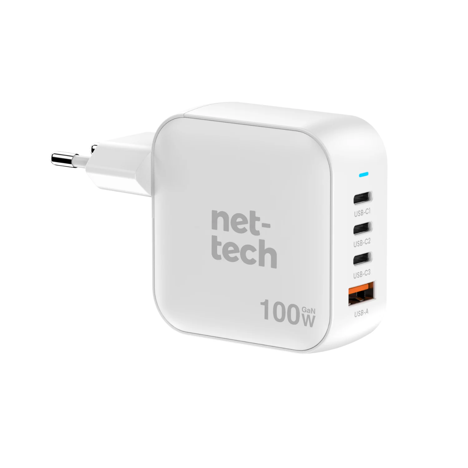 Nettech NT-HCH09 100W PD+QC GaNPrime Şarj Aleti (Beyaz) NT-HCH09