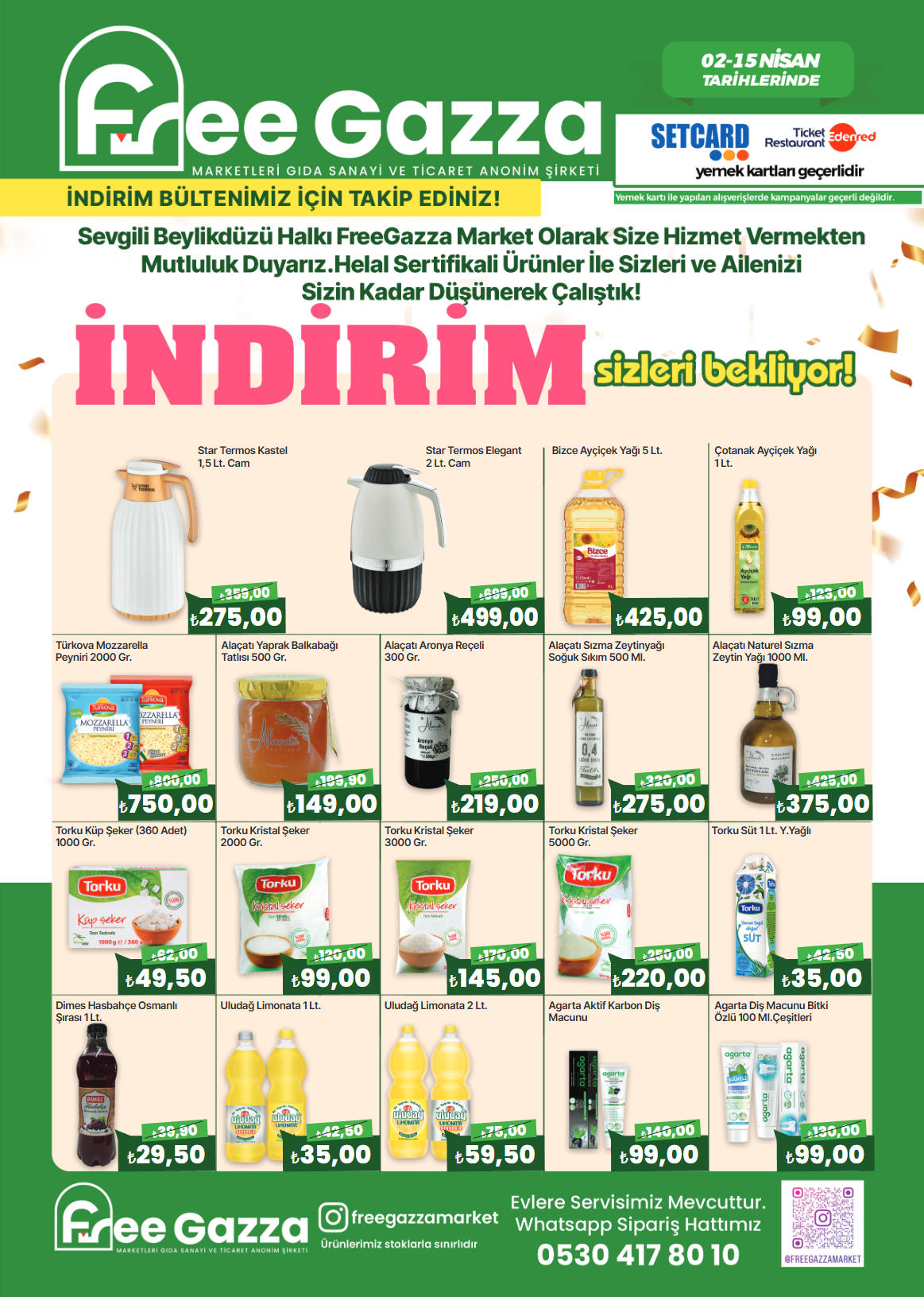 02-15 Nisan - Free Gazza Market Aktüel