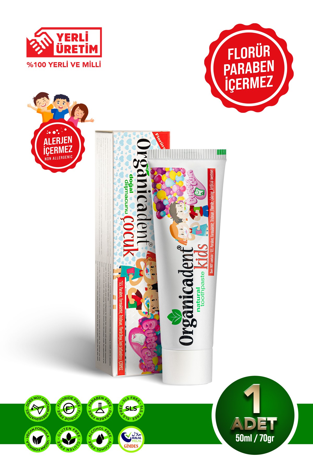 Organicadent Doğal Çocuk Diş Macunu 50 mL