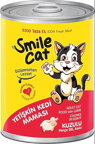 Smile Cat Yetişkin Kedi Kuzulu Konserve Kedi Maması 400 g