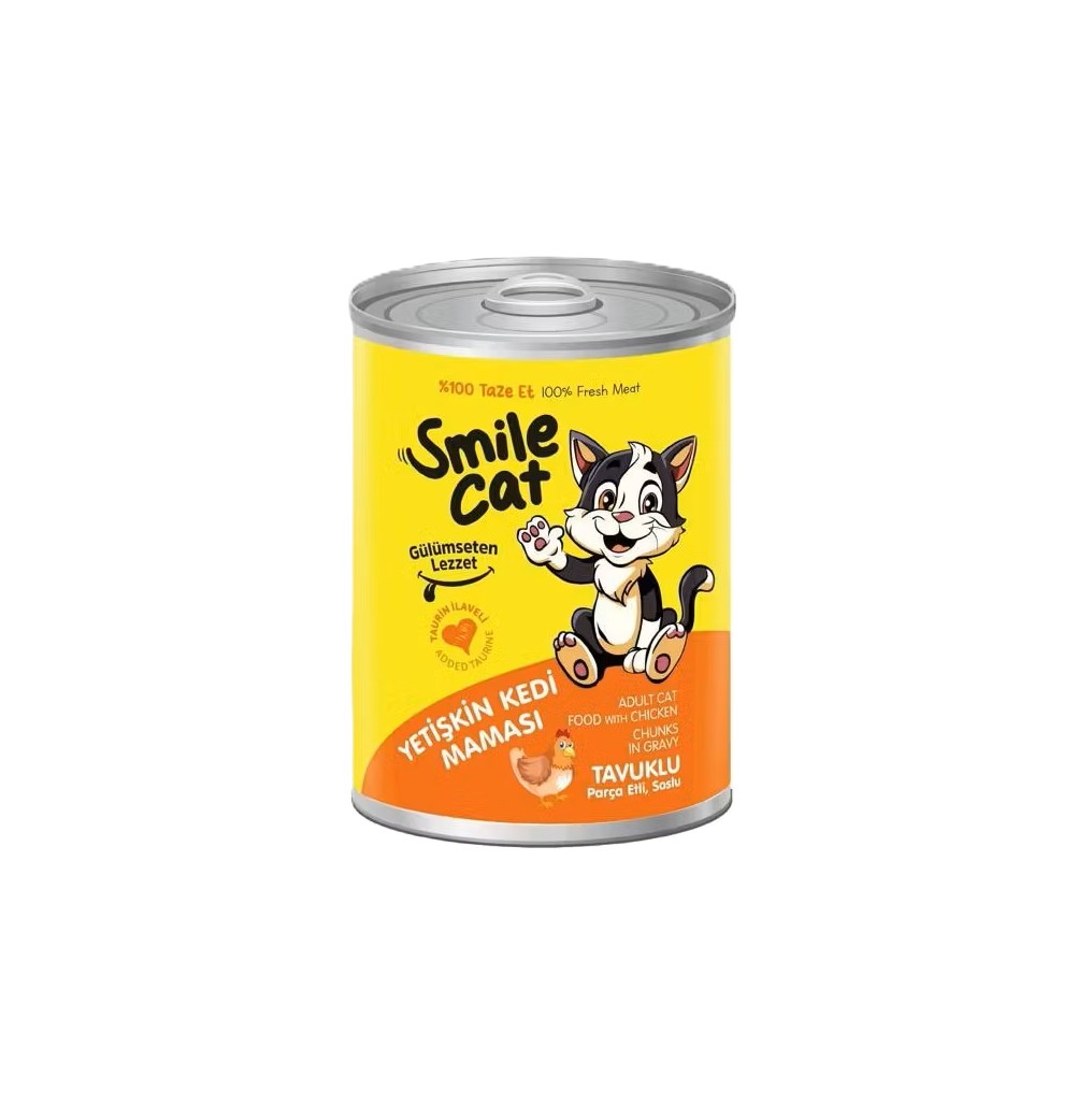 Smile Cat Yetişkin Kedi Tavuklu Konserve Kedi Maması 400 g