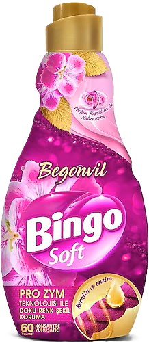 Bingo Soft Konsantre Çamaşır Yumuşatıcı Begonvil 60 Yıkama 1440 mL