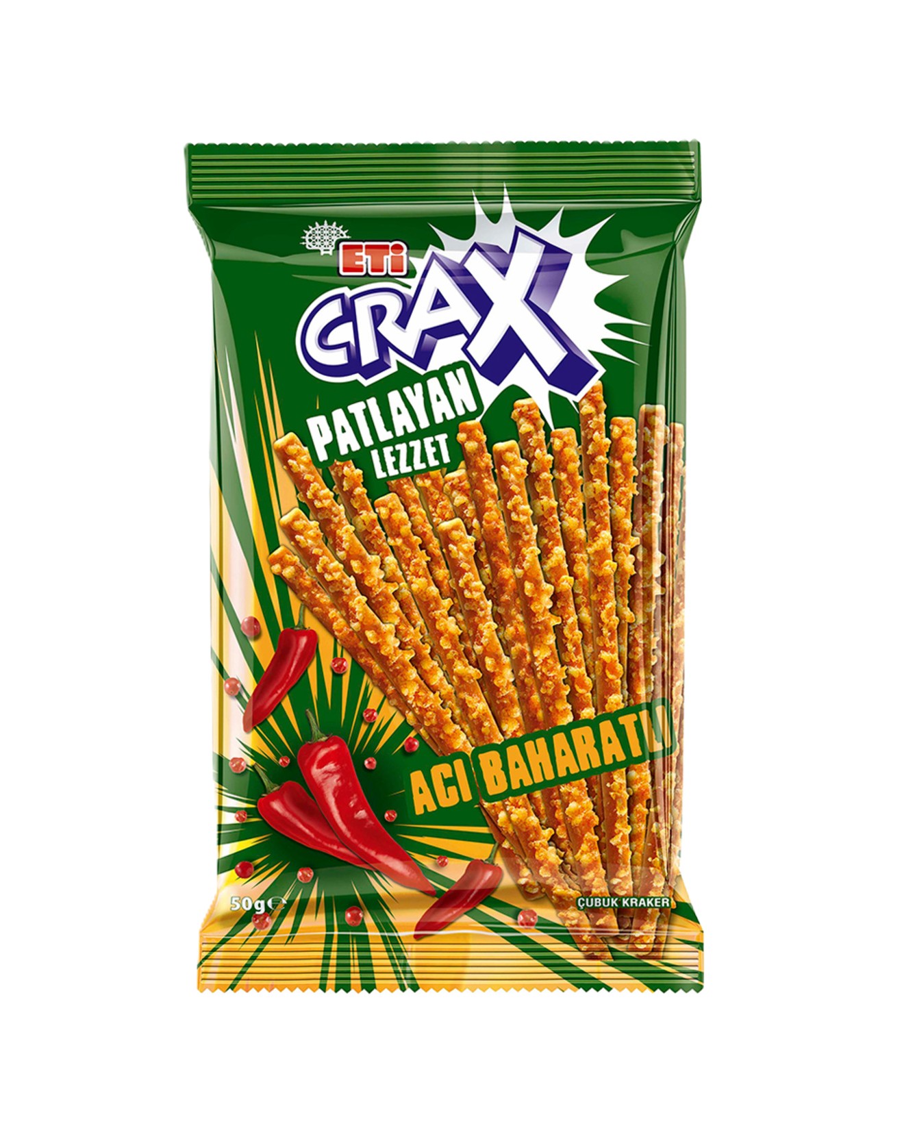 Eti Crax Patlayan Lezzet Acı Baharatlı Çubuk 50 g