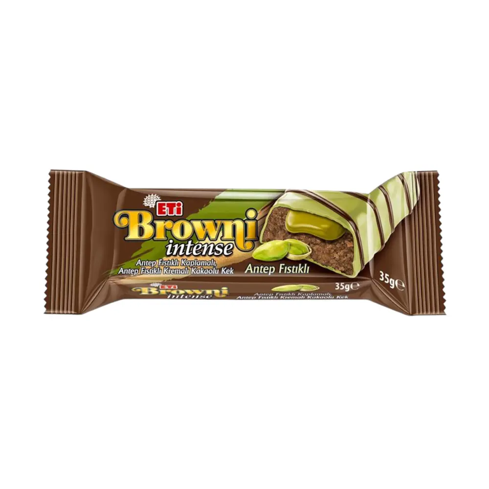 Eti Browni  Intense Antep Fıstık Kaplamalı, Antep Fıstık Kremalı Kakaolu Kek 36 g