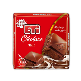 Eti Sütlü Çikolata Kare 60 g