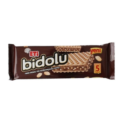 Eti Bidolu Fındık Kremalı Yer Fıstığı Parçacıklı Gofret 81 g