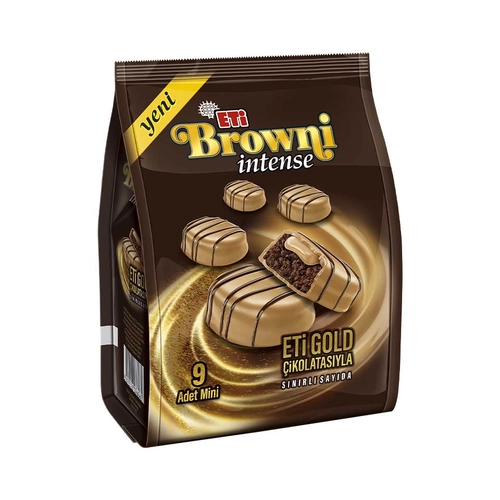 ETİ BROWNI INTENSE GOLD ÇİKOLATA KAPLI MİNİ KEK 135 g
