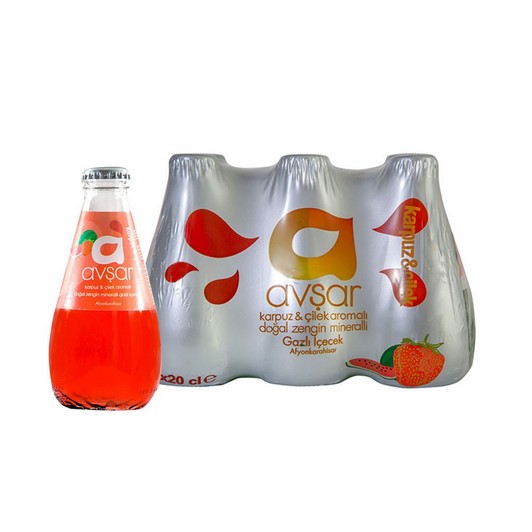 Avşar Karpuz&Çilek Aromalı Maden Suyu 6X200 mL