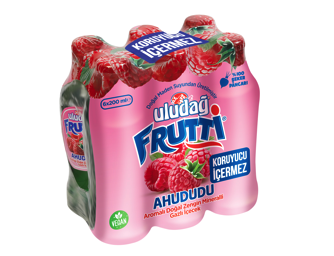 Uludağ Frutti Ahududu Aromalı Maden Suyu 6X200 mL