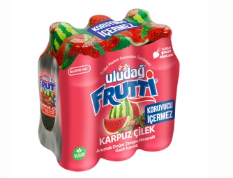 Uludağ Frutti Karpuz Çilek Aromalı Maden Suyu 6X200 mL