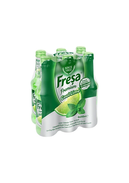 Freşa Premıum Lime Limon Nane Aromalı Maden Suyu 6X250 mL