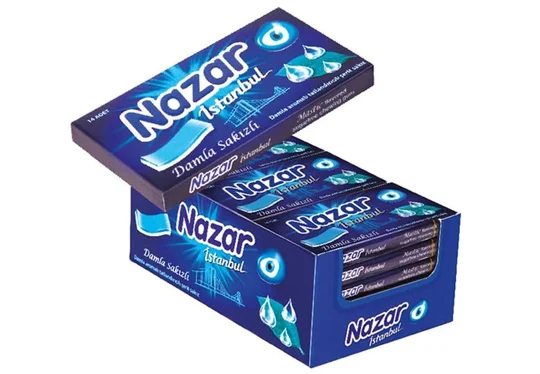Nazar İstanbul Damla Sakızı Aromalı Şekersiz Sakız 27 g