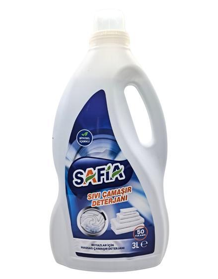 Safia Bitkisel Sıvı Çamaşır Makine Deterjanı Beyazlar 3 L