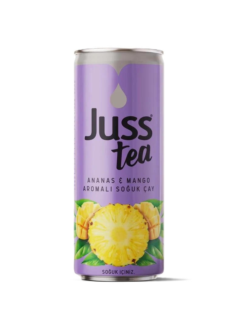 Juss Tea Ananas Mango Soğuk Çay Teneke 250 mL