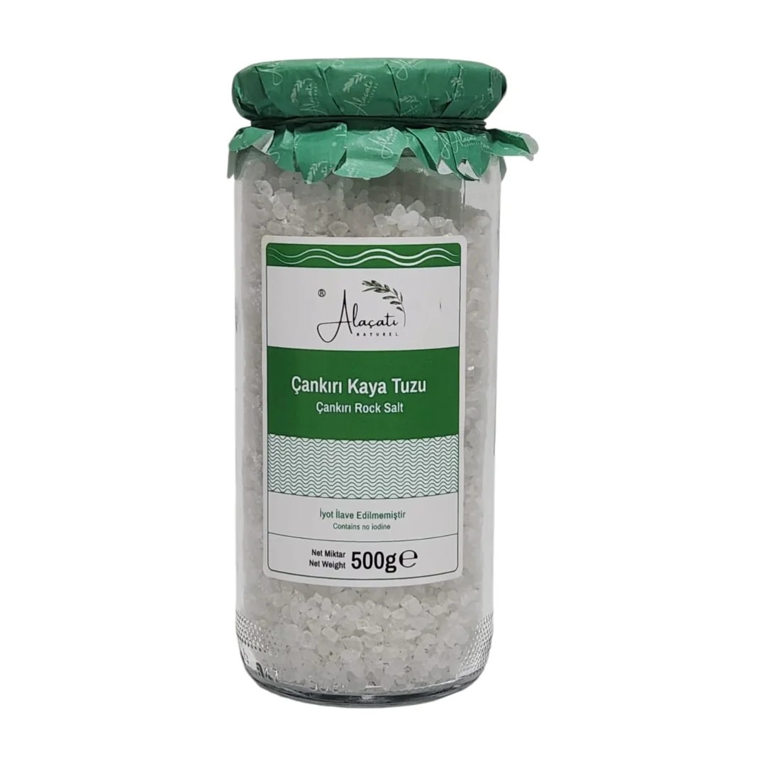 Alaçatı Naturel Çankırı Kaya Tuzu Cam Kavanoz 500 g