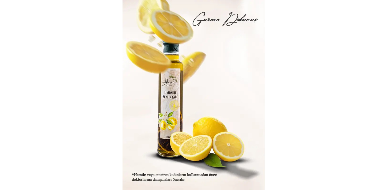 Alaçatı Naturel Limonlu Zeytinyağı 250 mL