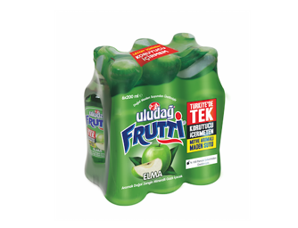 Uludağ Frutti Elma Aromalı Maden Suyu 6X200 mL