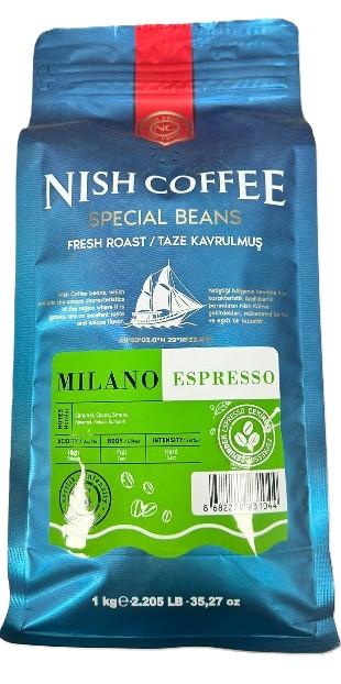 Nish Coffee Espresso Milano Çekirdek Kahve 1 Kg