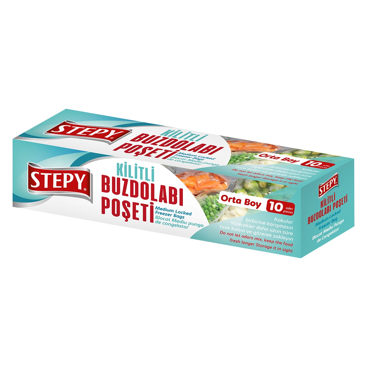 Stepy Kilitli Buzdolabı Poşeti Orta Boy 10' lu