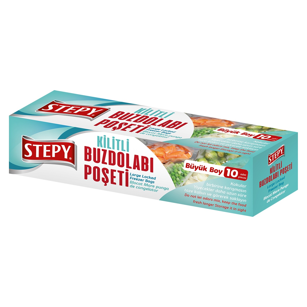 Stepy Kilitli Buzdolabı Poşeti Büyük Boy 10' lu