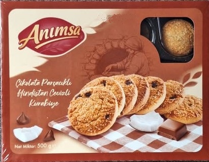 Anımsa Çikolata Parçacıklı Hindistan Cevizli Kurabiye 500 g