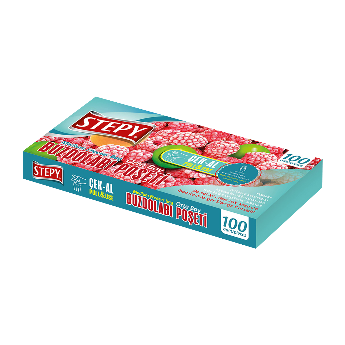 Stepy Buz Dolabı Poşeti Çek Al Orta Boy 100' lü