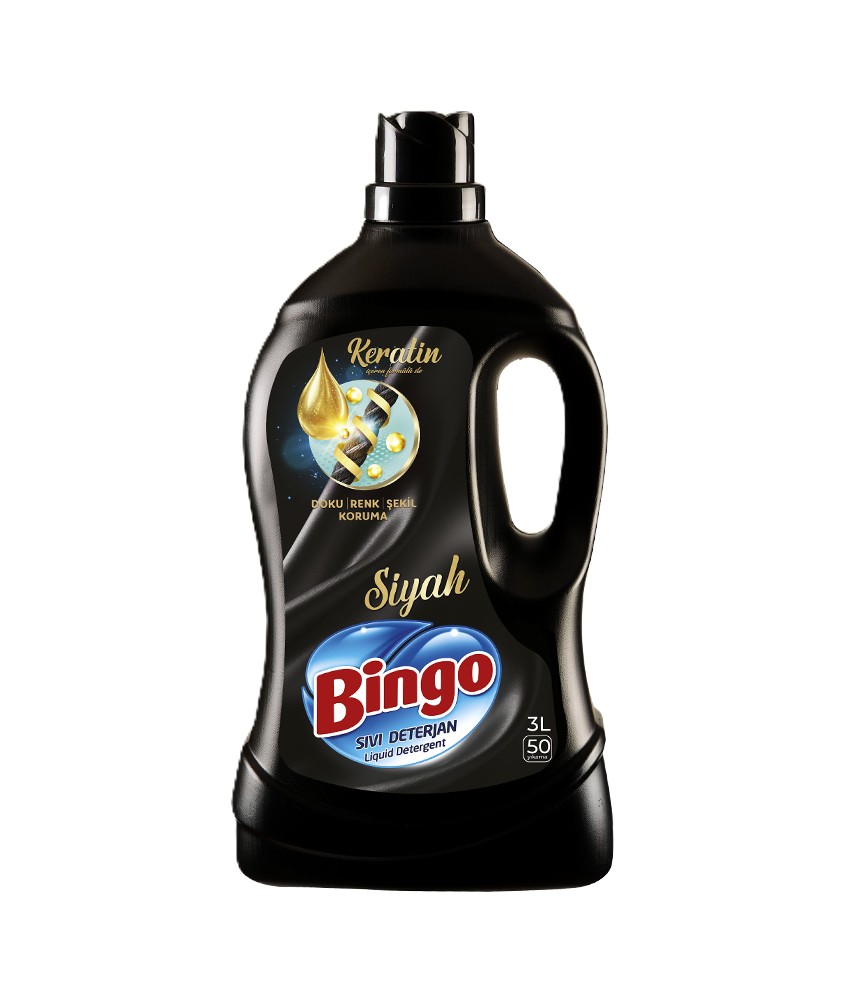 Bingo Sıvı Çamaşır Deterjanı Siyah 50 Yıkama 3 L