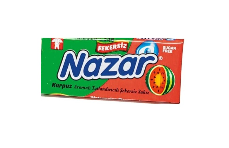 Nazar Karpuz Aromalı Şekersiz Sakız 5' li